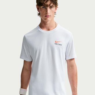 Nike Mens Court Dri-FIT Tennis T-Shirt in White | IM9659-100