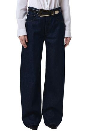 Citizens Of Humanity Ayla High Waist Baggy Wide Leg Jeans in Amherst Dark Indigo at Nordstrom, Size 28
