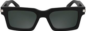 Calvin Klein Acetate Rectangle Sunglasses - Black