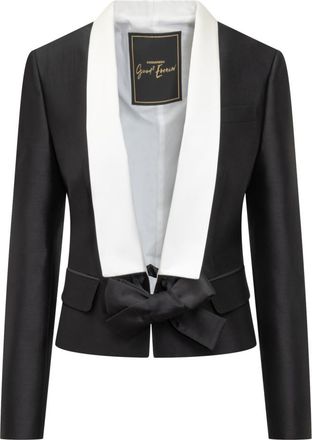 Dsquared2 Black Solid Shawl Lapel Blazer