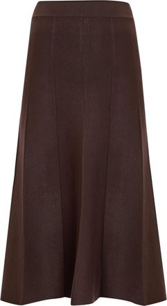 Exquise Creed High Waist Knit Midi Skirt in Brown at Nordstrom, Size Medium