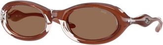 Diesel DL3011U 203373 Mens Sunglasses Brown Size 51