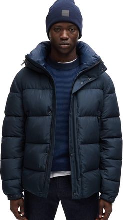 HUGO BOSS donkerblauw Boss winterjas Omaris gewatteerd
