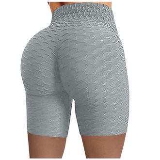 Generic Womens Honeycomb Sports Shorts High Waist Yoga Booty Shorts Scrunch Butt Lifting Hot Pants Anti Cellulite Gym Activewear Dancing Yoga Leggings Cycling