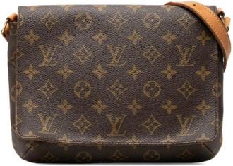 Louis Vuitton Pre-owned Musette Tango - Dames - Vintage Schoudertas - Bruin - ONE Size - Leer - Vintage