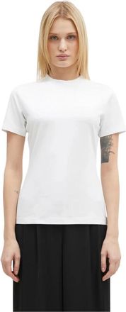 VETEMENTS T-shirt met geborduurd logo- getailleerd- hourglass - Dames - T-shirts - Wit - M - Leer - Tops