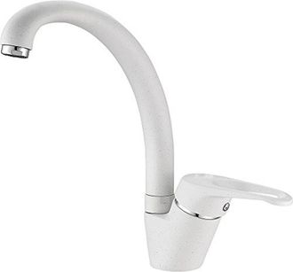 Trade Shop Trade Shop - Mezclador Blanco Del Lavabo Para El Fregadero De La Cocina De Una Sola Palanca