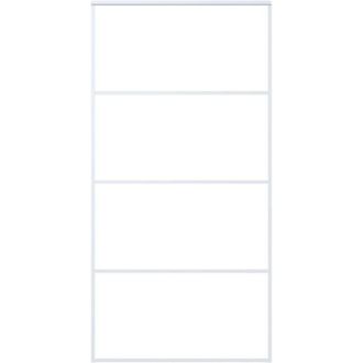 vidaXL Vidaxl - Puerta Corredera Esg Vidrio Y Aluminio Blanca 102,5x205 Cm