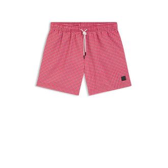 BOSS Printed swim shorts with logo badge