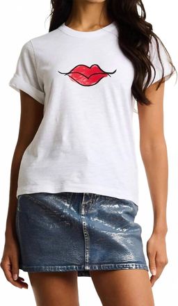 Lisa Todd Kiss & Make Up Tee In White