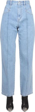 Isabel Marant Blue Straight High Rise Jeans