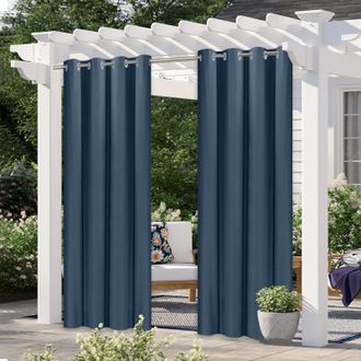OEM Cortinas Exteriores Para P&eacute;rgola, Cortinas Opacas Para Terraza, Decoraci&oacute;n Exterior Impermeable Con Ojales Inoxidables Para P&eacute;rgola/veranda (2 Paneles