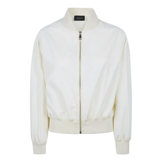 Fabiana Filippi Bomber Jackets, female, Yellow, Size: 2XS High-neck Bomber Jacket