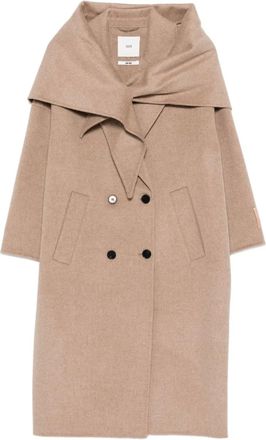 SOLOTRE double-breasted shawl-collar coat - Brown