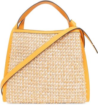 Kate Spade New York medium Knott tweed leather bag - women - Polyethylene/Leather/Canvas - One Size - Neutrals