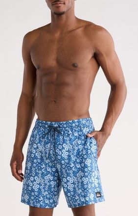 Quiksilver Mix Volley 17 Swim Trunks in Dark Denim at Nordstrom, Size Xx-Large