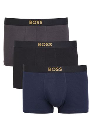 BOSS Boss Logo Stretch-cotton Trunks - set of Three - Multicoloured - L