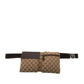 Gucci Pre-owned Belt Bags, female, Brown, Size: ONE SIZE Pre-owned Canvas Belt Bag