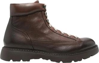 Doucal's Lace-up Boots - Heren - Veterlaarzen - Bruin - 43 EU - Leer - Schoenen