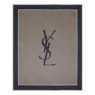 Saint Laurent Cassandre Scarf - Accessories - unisex - Azul - ONE SIZE