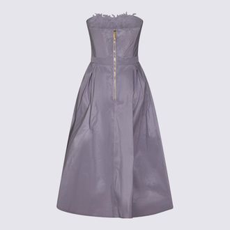 Elisabetta Franchi Ruffled Bodice Tulle Dress - Purple