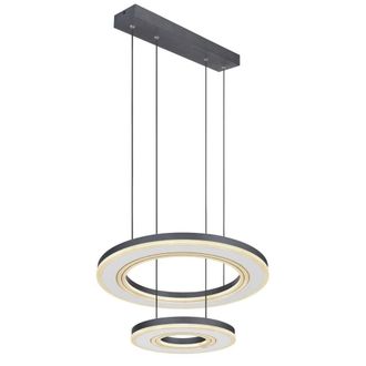 Netlighting Blasius Twin Ring Pendant Black 2x LED Dimmable 2700-6000K Remote