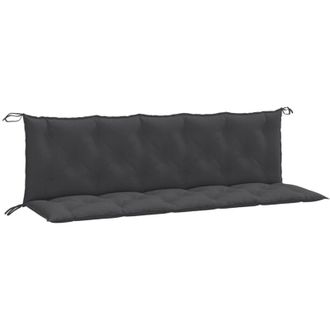 vidaXL Cojines Banco Jard&iacute;n 2 Uds Tela Antracita Melange 180x50x7 Cm Vidaxl
