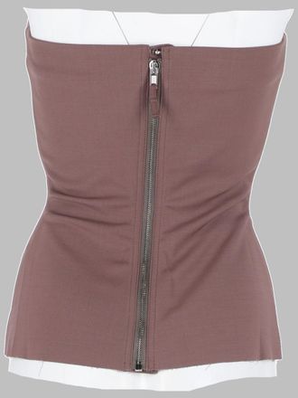 Rick Owens Sculptural Wool Blend Bustier Top - Purple