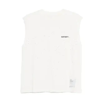 SATISFY Sleeveless Tops, male, White, Size: XL MothTech Muscle Tee