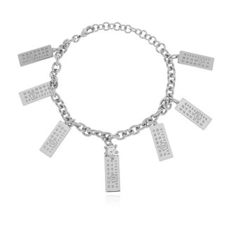 Maison Margiela Bracelets, female, Gray, Size: ONE SIZE Numeric Charm Bracelet