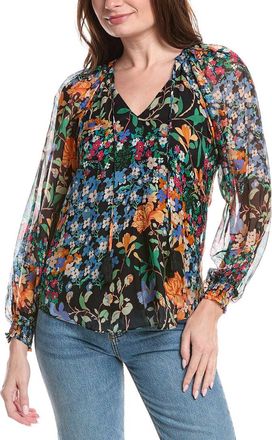 Hale Bob Carmen Silk-Blend Blouse