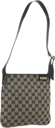 Gucci Pre-owned Vintage GG Canvas Schoudertas - Dames - Vintage Schoudertas - Bruin - ONE Size - Leer - Vintage
