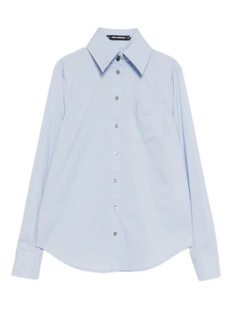 Karl Lagerfeld poplin long-sleeve shirt - Blue