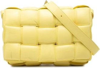 Bottega Veneta Pre-owned Padded Cassette Schoudertas - Dames - Vintage Schoudertas - Geel - ONE Size - Leer - Vintage