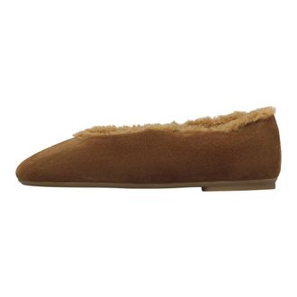 Voile Blanche Domitilla Fur Ballerina Flats - Dames - Schoenen - Bruin - Maat: 39 EU Wol