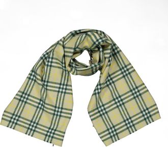 Burberry Vintage Check Fringed Cashmere Scarf