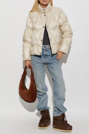 Moose Knuckles Quilted Jacket With Patch, Womens, Cream