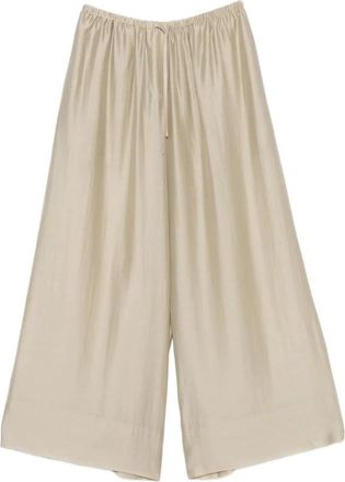Entire studios Drawstring Waist Wide Leg Broeken - Dames - Wijde Broeken - Beige - XS - Broeken