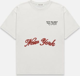 Duke + Dexter Duke + Dexter, Mens Naiyo NY Vintage White T-Shirt, Size XL