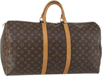 Louis Vuitton Pre-owned Canvas Weekendtas - Dames - Vintage Weekendtas - Bruin - ONE Size - Vintage