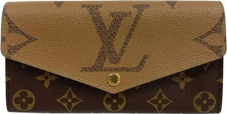 Louis Vuitton Brown Leather Wallet (Tri-Fold) (Pre-Owned)