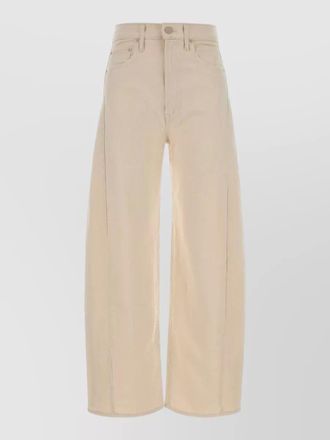 Mother stretch denim half pipe wide leg jeans