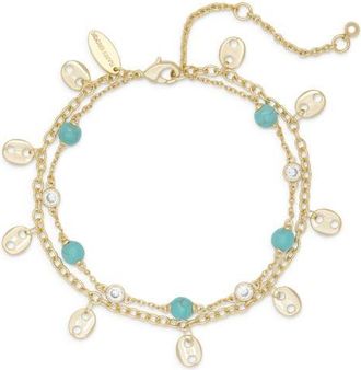 Ramy Brook Arianna Layered Anklet in Turquoise Multi at Nordstrom