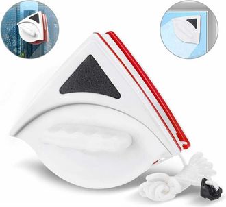 OEM Limpiacristales De Doble Cara (rojo), Cepillo Magn&eacute;tico Para Limpiar Ventanas, Limpiacristales De Doble Cara Con Cable, Limpiacristales Para El Hogar