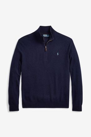 Polo Ralph Lauren Wollpullover mit Stehkragen und Zip Pony