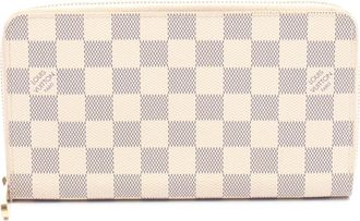 Louis Vuitton Damier Azur White Coated Canvas Long Wallet (Bi-Fold) (Pre-Owned)
