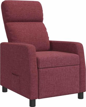 vidaXL Recliner Rojo Vino Tela Vidaxl