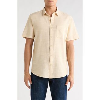 Lucky Brand San Gabriel Short Sleeve Cotton Button-Up Shirt in Boulder at Nordstrom Rack, Size Xx-Large