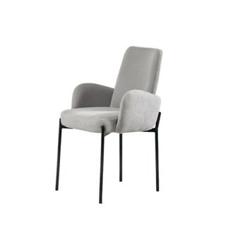 MondoViro Conjunto de 2 sillas de tela gris claro 55x53 cm 91h