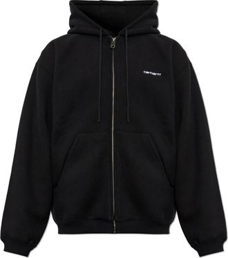 Carhartt Work in Progress Ebbert Hooded Sweatshirt - Heren - Vesten met rits - Zwart - L - Katoen - Hoodies & sweatvesten